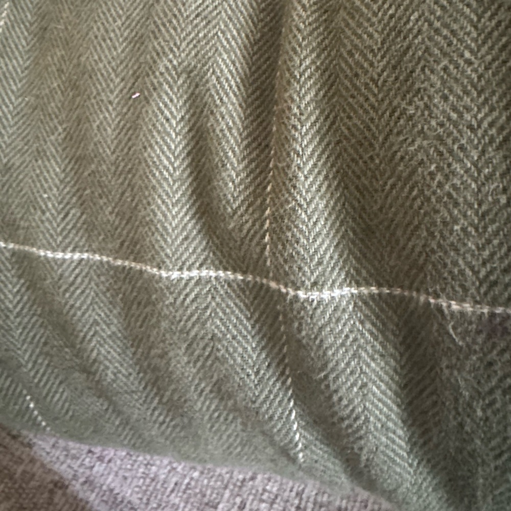 Green Herringbone Bedding